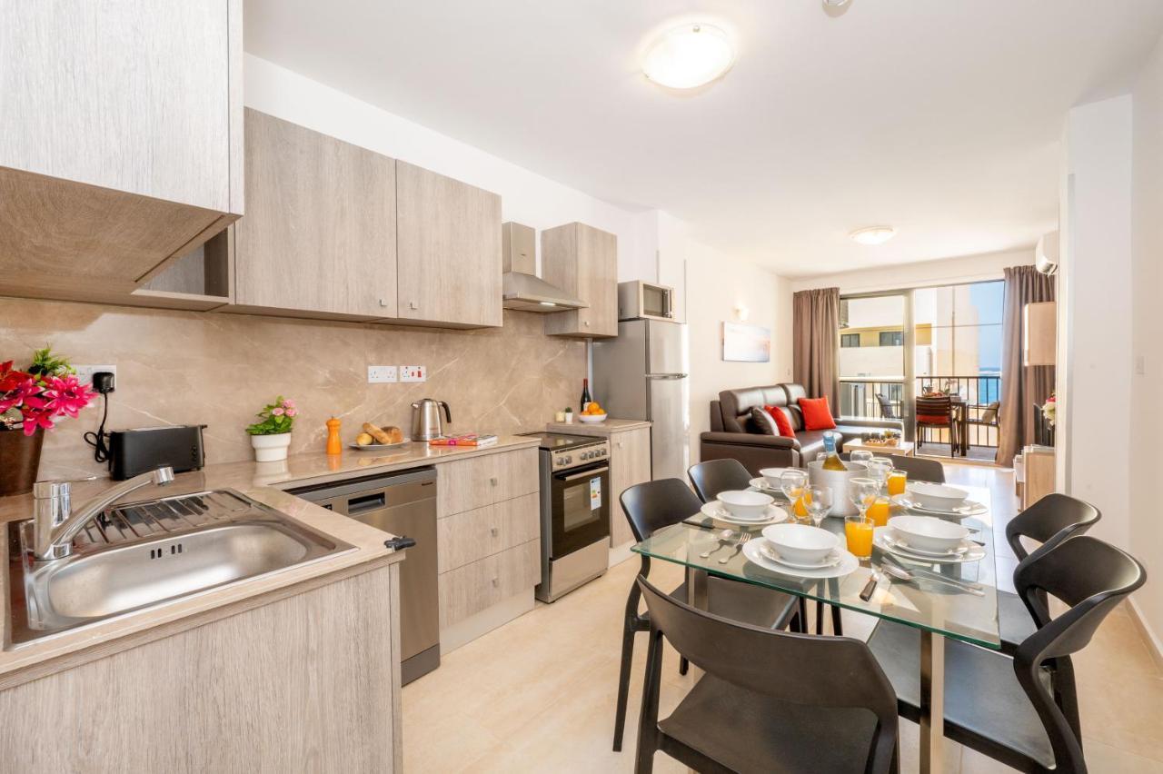 Sea Bliss Apartments With Terrace Just Off Seafront In St Paul'S Bay - By Getawaysmalta San Pawl il-Baħar Eksteriør billede