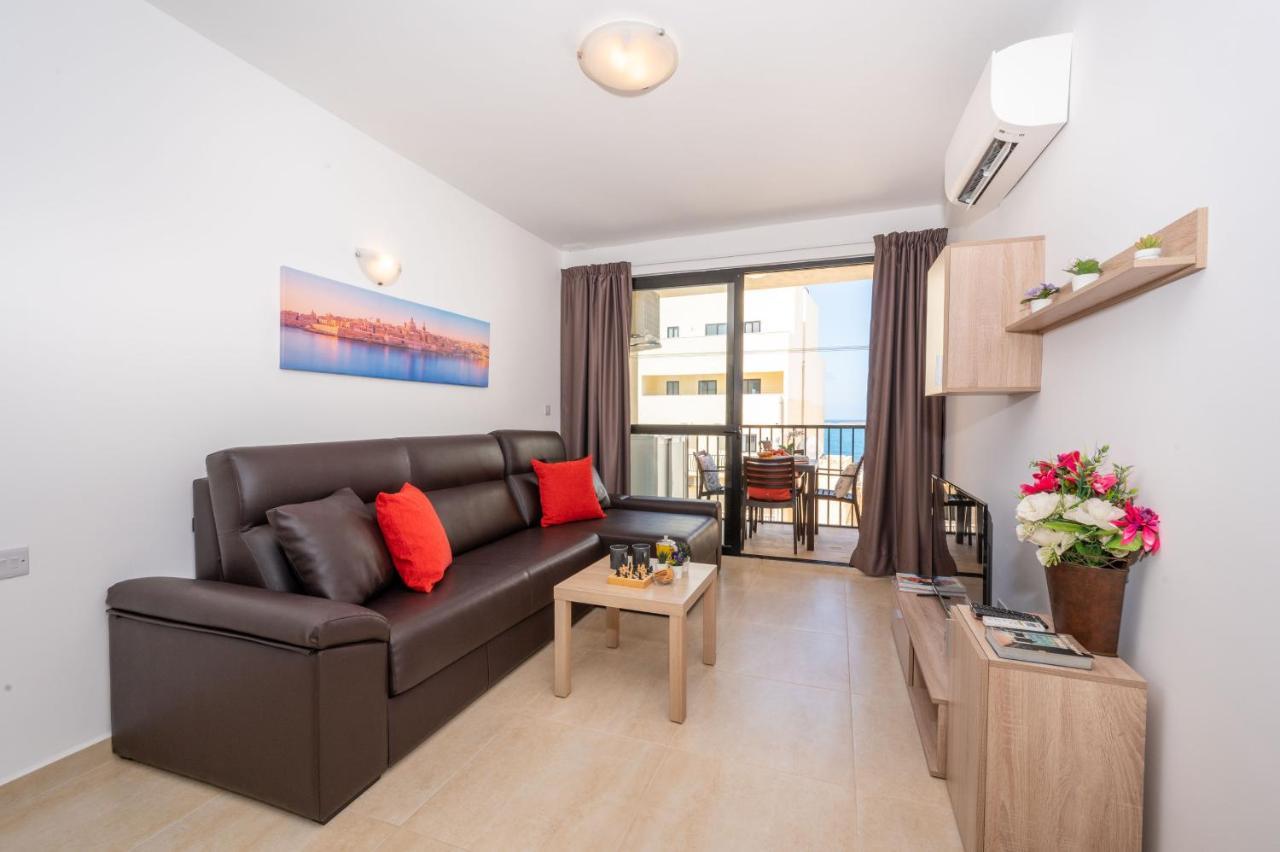 Sea Bliss Apartments With Terrace Just Off Seafront In St Paul'S Bay - By Getawaysmalta San Pawl il-Baħar Eksteriør billede