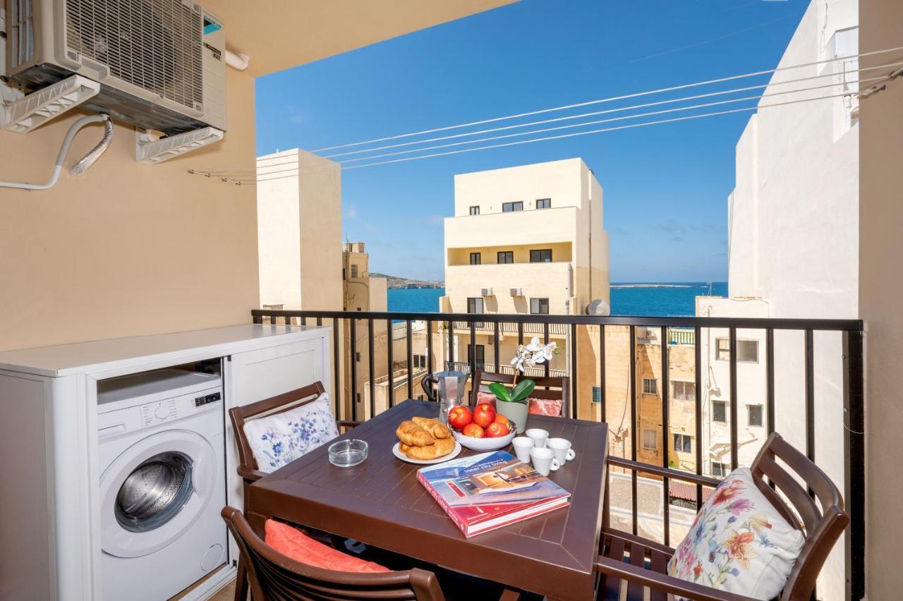 Sea Bliss Apartments With Terrace Just Off Seafront In St Paul'S Bay - By Getawaysmalta San Pawl il-Baħar Eksteriør billede