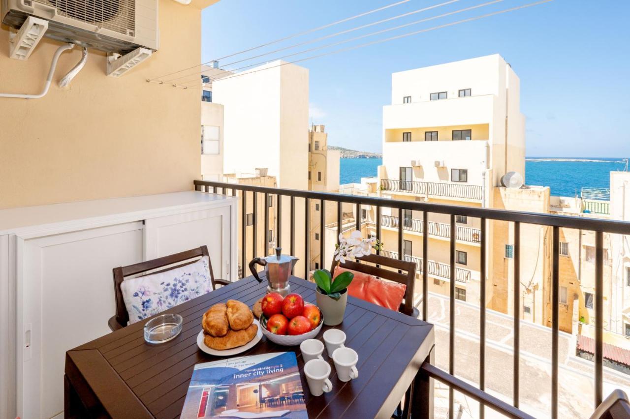 Sea Bliss Apartments With Terrace Just Off Seafront In St Paul'S Bay - By Getawaysmalta San Pawl il-Baħar Eksteriør billede